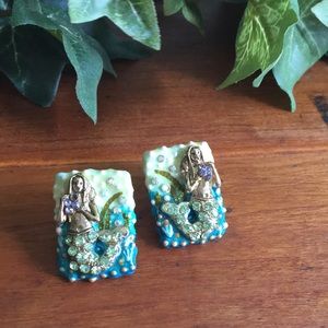 Mermaid Clip On Earrings